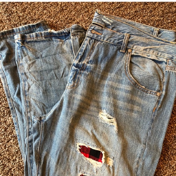 Mossimo Supply Co. Denim - Mossimo jeans with buffalo plaid distress 16